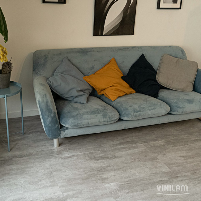 Кварц виниловый ламинат Vinilam 71614 Цемент Светлый от магазина ИНАВЕК