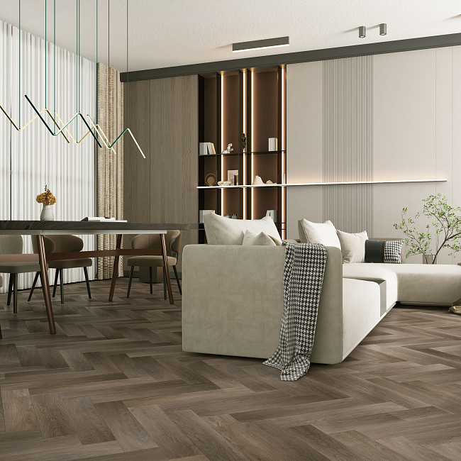 SPC ламинат Home Expert 33-3011 Дуб Шоколадный от магазина ИНАВЕК