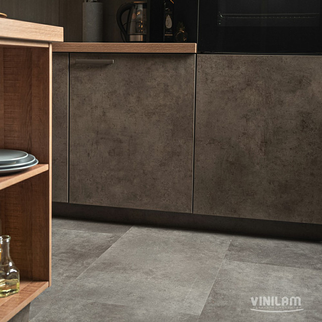 Кварц виниловый ламинат Vinilam 71610 Цемент Стальной от магазина ИНАВЕК
