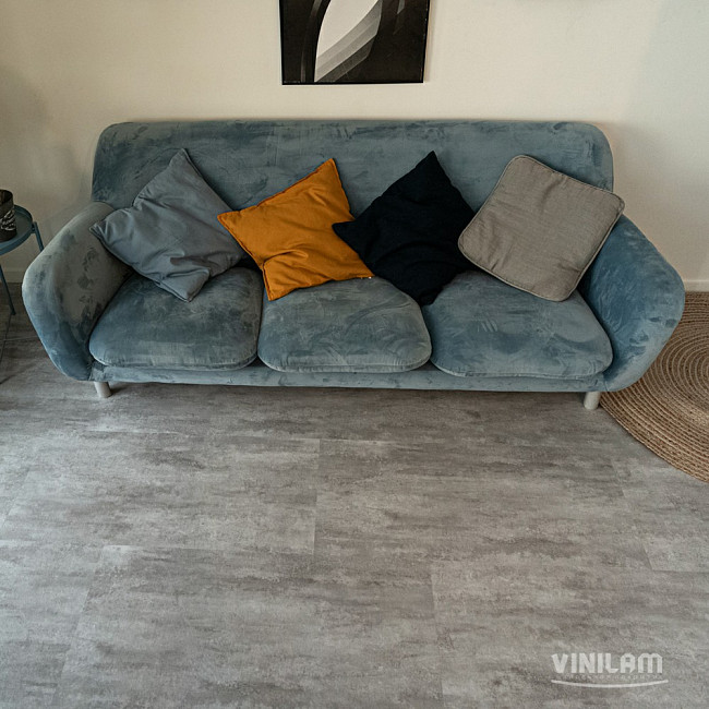Кварц виниловый ламинат Vinilam 71614 Цемент Светлый от магазина ИНАВЕК